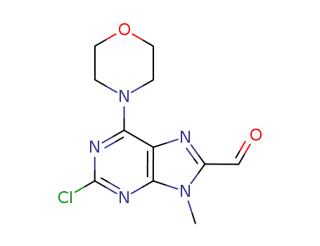 2-chloro-9-methyl-6-morpholino-9H-purine-8-carbaldehyde