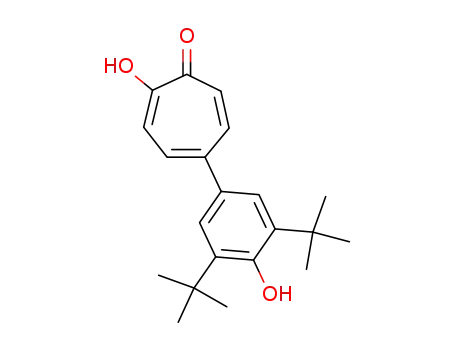 Molecular Structure of 112292-34-9 (2,4,6-Cycloheptatrien-1-one,
5-[3,5-bis(1,1-dimethylethyl)-4-hydroxyphenyl]-2-hydroxy-)