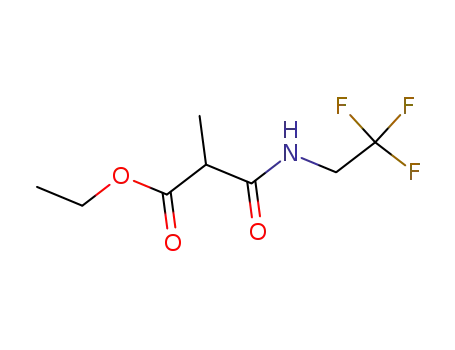 Molecular Structure of 847926-36-7 (Propanoic acid, 2-methyl-3-oxo-3-[(2,2,2-trifluoroethyl)amino]-, ethyl
ester)