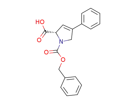 Molecular Structure of 82087-66-9 (1H-Pyrrole-1,2-dicarboxylic acid, 2,5-dihydro-4-phenyl-,
1-(phenylmethyl) ester, (S)-)