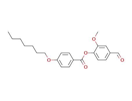 Molecular Structure of 314058-97-4 (4-(4-n-heptyloxybenzoyloxy)-3-methoxybenzaldehyde)