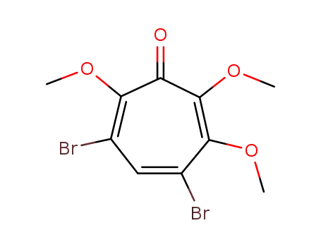 Molecular Structure of 199609-54-6 (4,6-Dibromo-2,3,7-trimethoxy-cyclohepta-2,4,6-trienone)