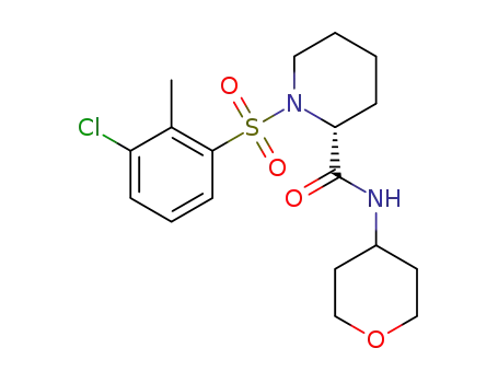 (R)-1-(3-chloro-2-methylphenylsulfonyl)-N-(tetrahydro-2H-pyran-4-yl)piperidine-2-carboxamide