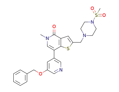 7-(5-(benzyloxy)pyridin-3-yl)-5-methyl-2-((4-(methylsulphonyl)piperazin-1-yl)methyl)thieno[3,2-c]pyridin-4(5H)-one