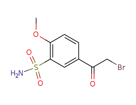 Molecular Structure of 70959-70-5 (Benzenesulfonamide, 5-(bromoacetyl)-2-methoxy-)