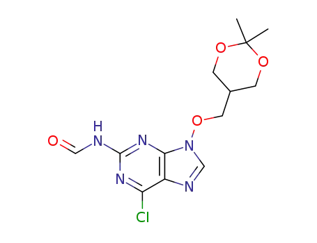 6-chloro-9-<(2,2-dimethyl-1,3-dioxan-5-yl)methoxy>-2-formamidopurine