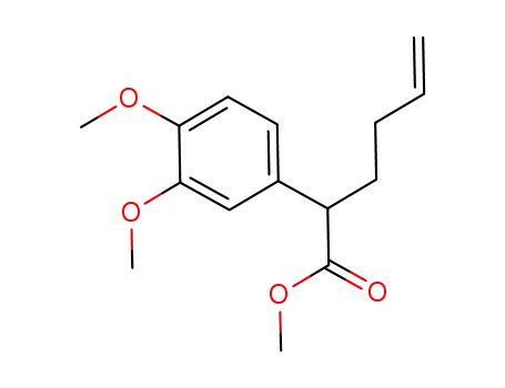 Molecular Structure of 1154488-30-8 (methyl 2-(3,4-dimethoxyphenyl)hex-5-enoate)