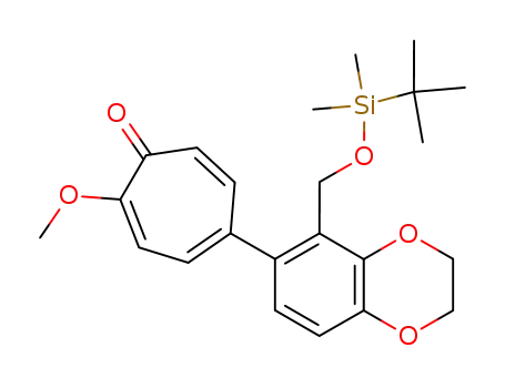 2,4,6-Cycloheptatrien-1-one,
5-[5-[[[(1,1-dimethylethyl)dimethylsilyl]oxy]methyl]-2,3-dihydro-1,4-benzo
dioxin-6-yl]-2-methoxy-