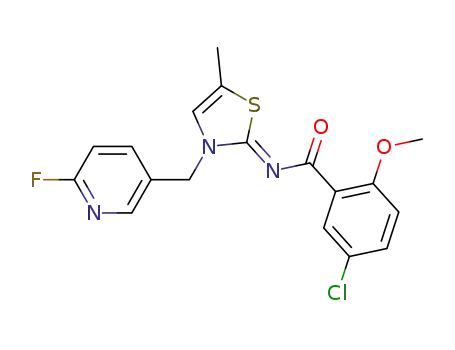 5-chloro-N-[(2Z)-3-[(6-fluoropyridin-3-yl)methyl]-5-methyl-1,3-thiazol-2(3H)-ylidene]-2-methoxybenzamide