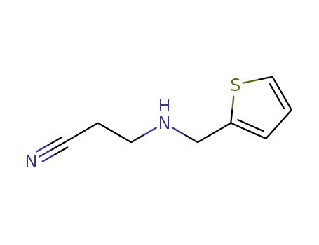 Molecular Structure of 373356-47-9 (3-((thiophen-2-ylmethyl)amino)propanenitrile)