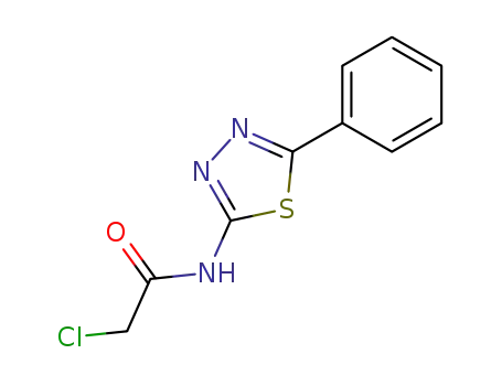 Molecular Structure of 20460-58-6 (2-Chloro-N-(5-phenyl-1,3,4-thiadiazol-2-yl)-acetamide)