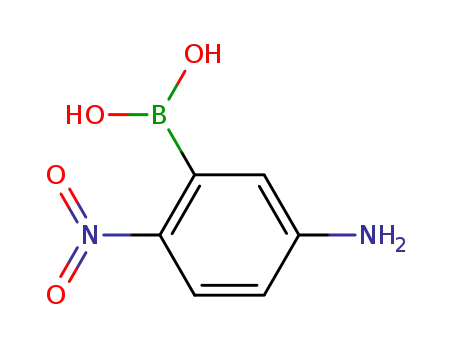 Molecular Structure of 100449-87-4 (2-NITRO-5-AMINOPHENYLBORIC ACID)