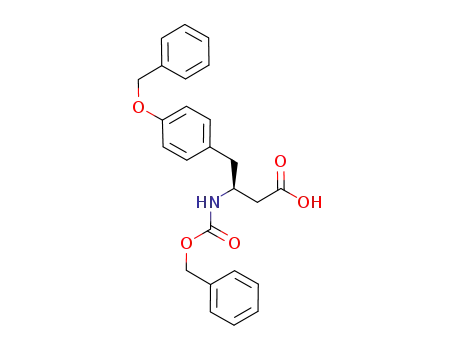 Molecular Structure of 1616868-37-1 ((S)-3-(benzyloxycarbonylamino)-4-[4-(benzyloxy)phenyl]butanoic acid)