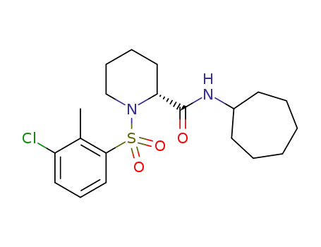 (R)-1-(3-chloro-2-methylphenylsulfonyl)-N-cycloheptylpiperidine-2-carboxamide