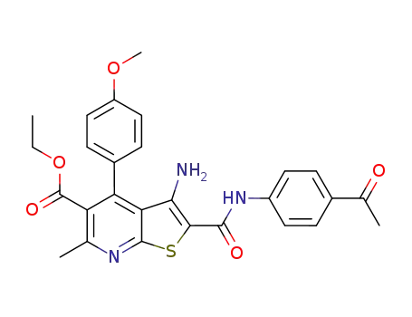 ethyl 2-[(4-acetylanilino)carbonyl]-3-amino-4-(4-methoxyphenyl)-6-methylthieno[2,3-b]pyridine-5-carboxylate
