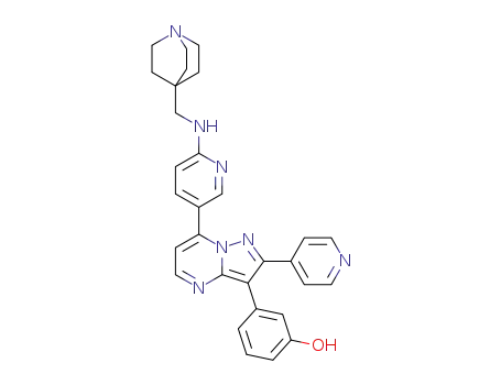 3-(7-{6-[(1-azabicyclo[2.2.2]oct-4-ylmethyl)amino]pyridin-3-yl}-2-pyridin-4-ylpyrazolo[1,5-a]pyrimidin-3-yl)phenol