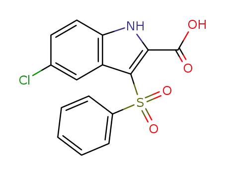 1H-Indole-2-carboxylic acid, 5-chloro-3-(phenylsulfonyl)-