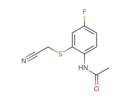 Molecular Structure of 293316-34-4 (Acetamide, N-[2-[(cyanomethyl)thio]-4-fluorophenyl]-)