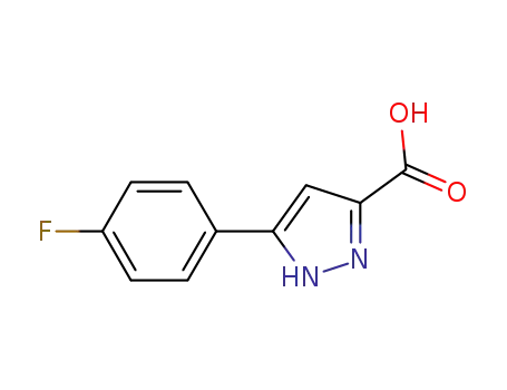 Molecular Structure of 890006-82-3 (3-(4-FLUOROPHENYL)-1H-PYRAZOLE-5-CARBOXYLIC ACID)