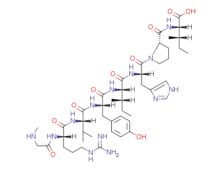 Molecular Structure of 37827-06-8 (SAR-ARG-VAL-TYR-ILE-HIS-PRO-ILE)
