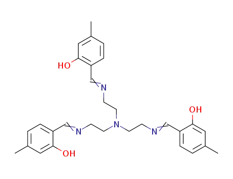 Molecular Structure of 138805-06-8 (tris-(2-(2-hydroxy-4-methylbenzylideneamino)ethyl)amine)