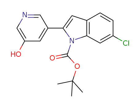 6-chloro-2-(5-hydroxy-pyridin-3-yl)-indole-1-carboxylic acid tert-butyl ester