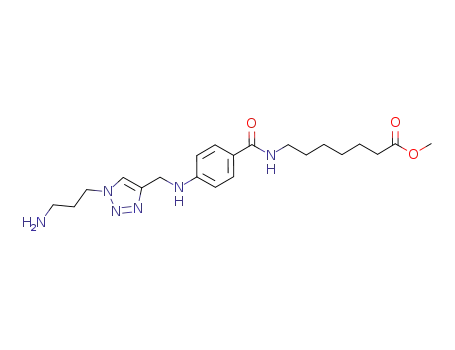 7-(4-((1-((3-aminopropyl)-1H-1,2,3-triazol-4-yl)methyl)amino)benzamido)heptanoic acid methyl ester