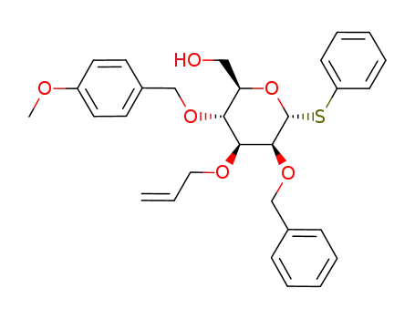 phenyl 3-O-allyl-2-O-benzyl-4-O-(p-methoxybenzyl)-α-D-thiomannopyranoside
