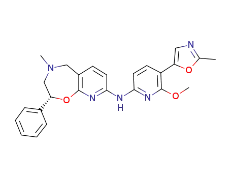 (2R)-N-[6-Methoxy-5-(2-methyloxazol-5-yl)-2-pyridyl]-4-methyl-2-phenyl-3,5-dihydro-2H-pyrido[3,2-f][1,4]oxazepin-8-amine