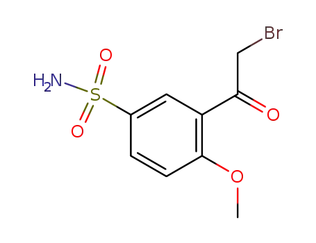 Molecular Structure of 85276-55-7 (Benzenesulfonamide, 3-(bromoacetyl)-4-methoxy-)