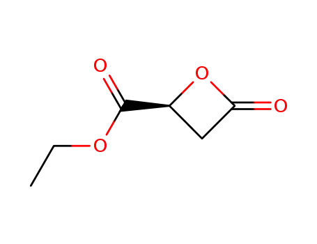 Molecular Structure of 353302-29-1 (2-Oxetanecarboxylicacid,4-oxo-,ethylester,(2S)-(9CI))