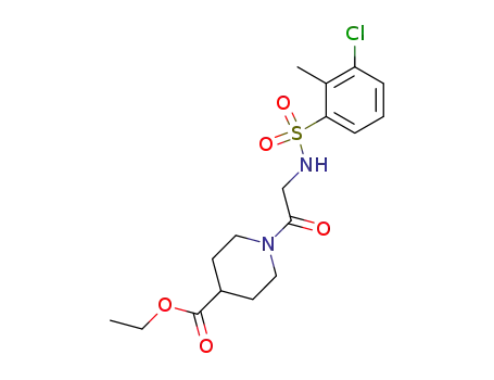 1-[2-(3-Chloro-2-methyl-benzenesulfonylamino)-acetyl]-piperidine-4-carboxylic acid ethyl ester