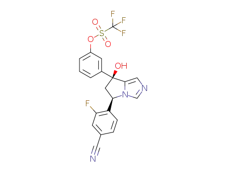 3-((5R,7S)-5-(4-cyano-2-fluorophenyl)-7-hydroxy-6,7-dihydro-5H-pyrrolo[1,2-c]imidazol-7-yl)phenyl triftuoromethanesulfonate