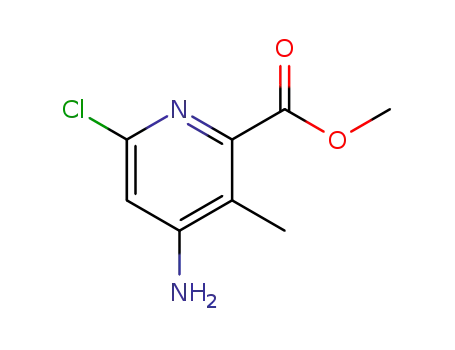 Molecular Structure of 1350828-10-2 (4-amino-6-chloro-3-methyl-pyridine-2-carboxylic acid methyl ester)