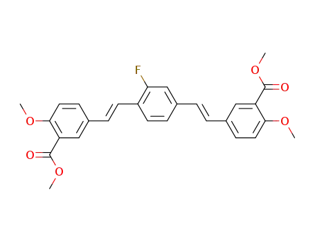 dimethyl 5,5'-[(1E,1'E)-(2-fluoro-1,4-phenylene)bis(ethene-2,1-diyl)]bis(2-methoxybenzoate)