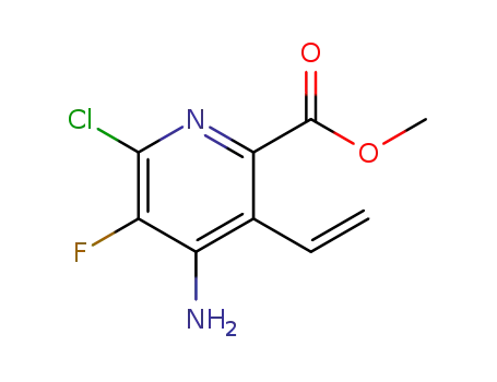 Molecular Structure of 1350828-14-6 (methyl 4-amino-6-chloro-5-fluoro-3-vinylpicolinate)