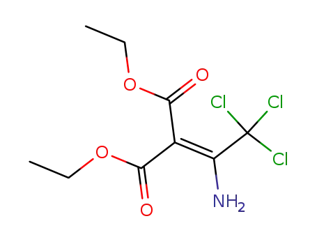Molecular Structure of 22071-11-0 (diethyl (1-amino-2,2,2-trichloroethylidene)propanedioate)