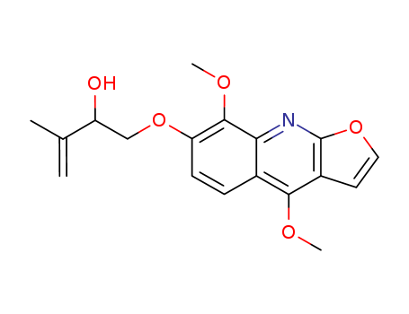 3-Buten-2-ol,1-[(4,8-dimethoxyfuro[2,3-b]quinolin-7-yl)oxy]-3-methyl-, (-)-