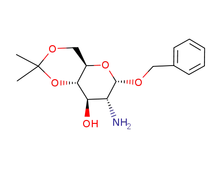 O-phenylmethyl 2-amino-2-deoxy-4,6-O-(1-methylethylidene)-α-D-glucopyranoside
