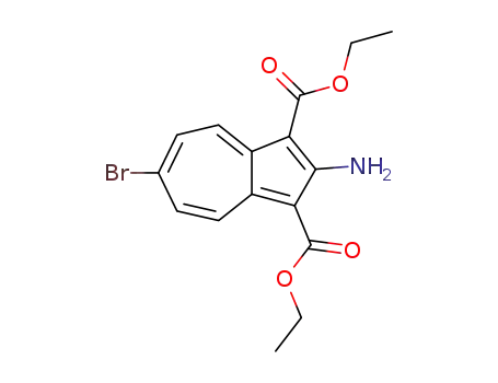 Molecular Structure of 50469-71-1 (2-Amino-6-bromoazulene-1,3-dicarboxylic acid diethyl ester)