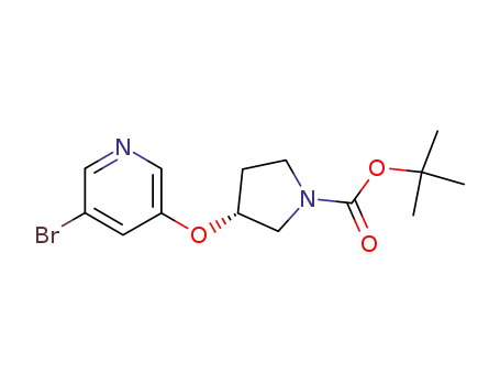 (R)-3-(5-bromo-pyridin-3-yloxy)-pyrrolidine-1-carboxylic acid tert-butyl ester