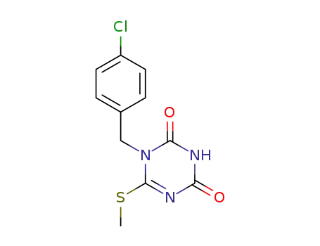 1-(4-chlorobenzyl)-6-(methylthio)-1,3,5-triazine-2,4(1H,3H)-dione
