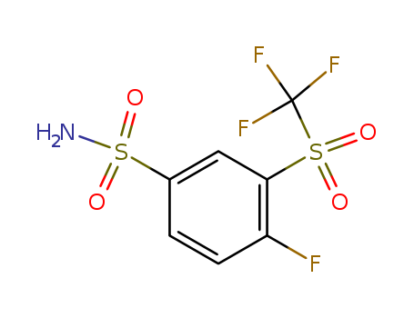 4-fluoro-3-((trifluoromethyl)sulfonyl)benzenesulfonamide