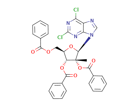 2,6-Dichloro-9-(2-C-Methyl-2,3,5-tri-O-benzoyl-β-D-ribofuranosyl)purine(205171-10-4)