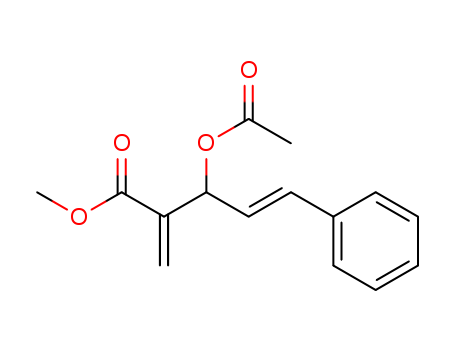 Molecular Structure of 124957-40-0 (4-Pentenoic acid, 3-(acetyloxy)-2-methylene-5-phenyl-, methyl ester,
(4E)-)