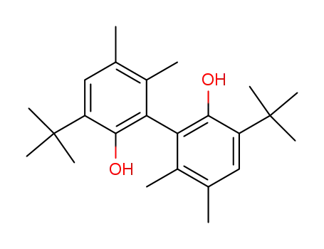 Molecular Structure of 101203-31-0 ((S)-(-)-5,5',6,6'-TETRAMETHYL-3,3'-DI-TERT-BUTYL-1,1'-BIPHENYL-2,2'-DIOL)