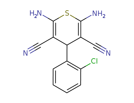 4H-Thiopyran-3,5-dicarbonitrile, 2,6-diamino-4-(2-chlorophenyl)-