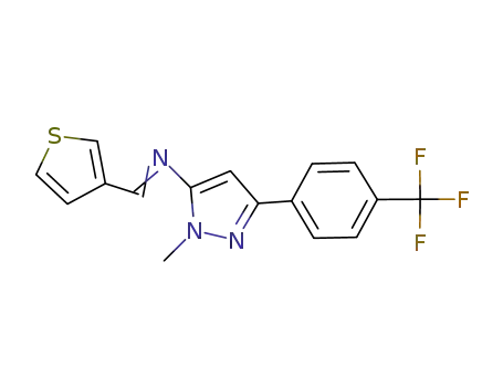 [2-Methyl-5-(4-trifluoromethyl-phenyl)-2H-pyrazol-3-yl]-thiphen-3-YLMETHYLENE-AMINE