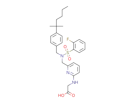 (6-{(2-fluorobenzenesulfonyl)[4-(1,1-dimethylpentyl)benzyl]aminomethyl}pyridin-2-ylamino)acetic acid
