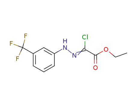 Molecular Structure of 35229-84-6 (ETHYL 2-CHLORO-2-(2-[3-(TRIFLUOROMETHYL)PHENYL]-HYDRAZONO)ACETATE)